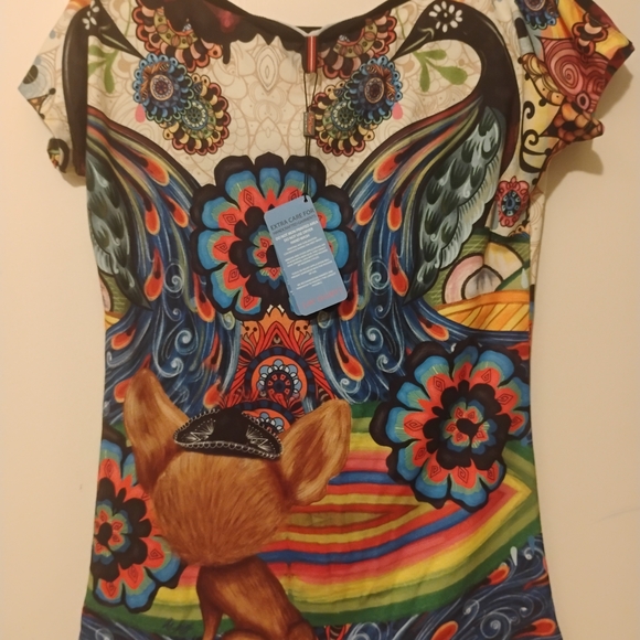 Colorful Graphic Women's Top - Picture 2 of 4